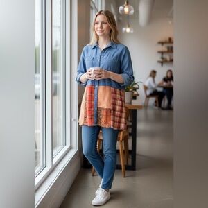 NWT KAREN SCOTT Plaid shirt 2️⃣